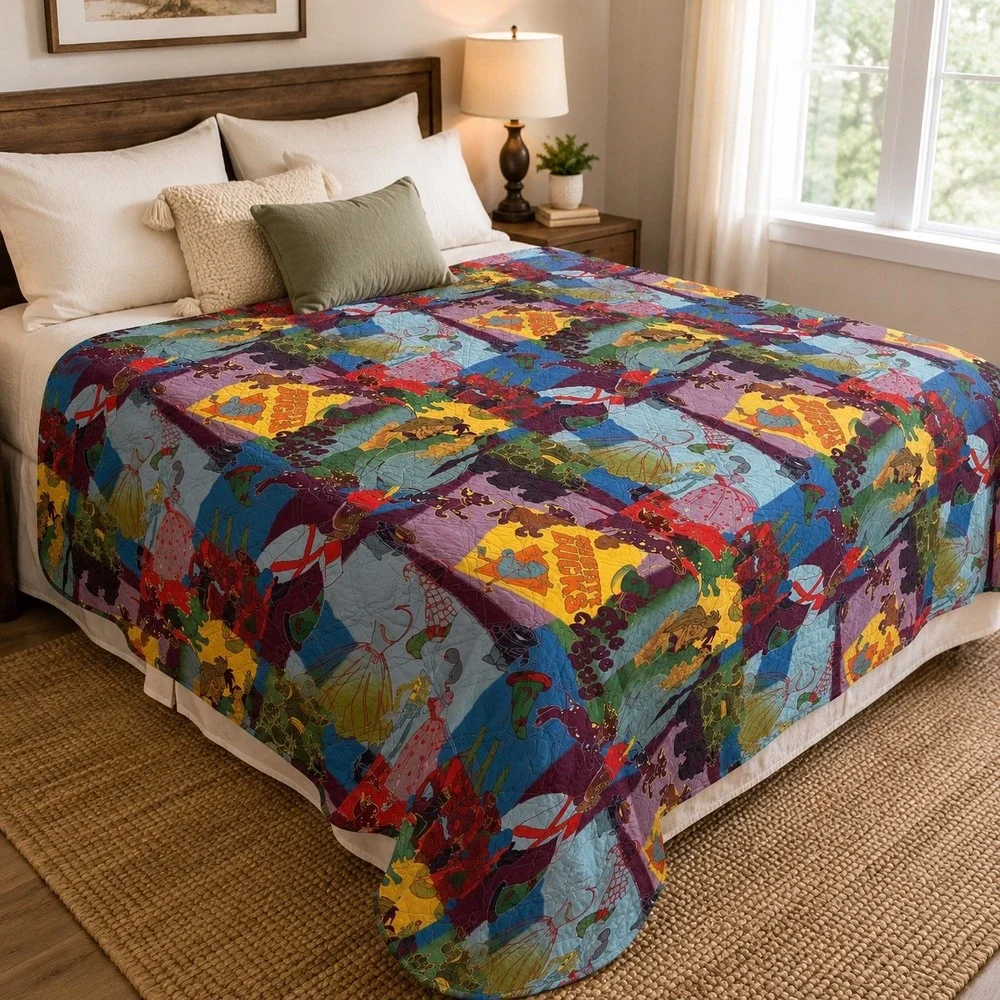 Disney All-Star Movies Resort Comforter 113x101 Prop Vintage Room Blanket